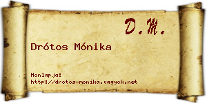 Drótos Mónika névjegykártya