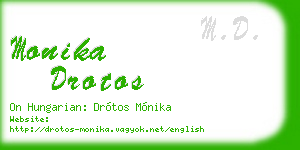 monika drotos business card