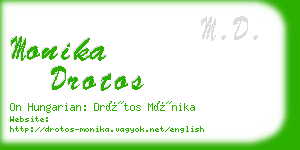 monika drotos business card